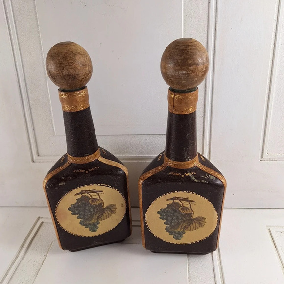 Rustic Bottles Genuine Leather Vined Fruit Design - Picture 7 of 10